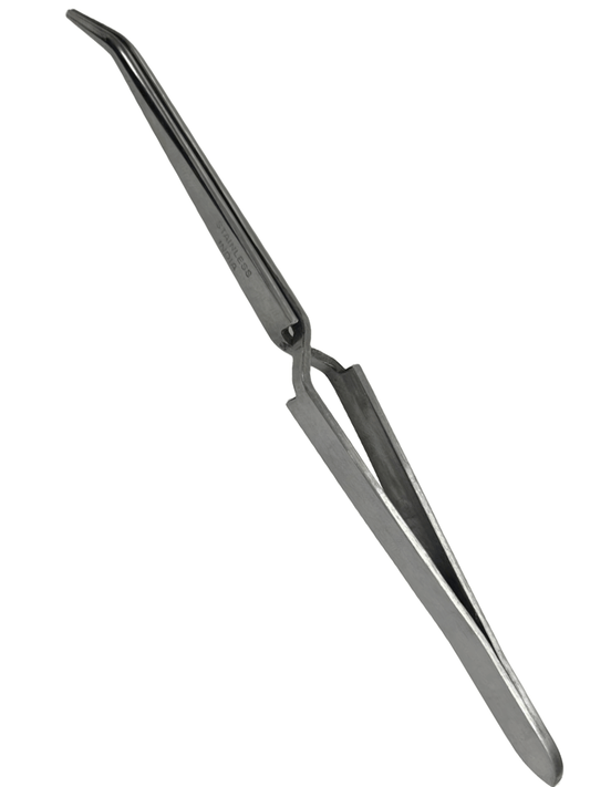 Cross Locking Curved Tweezers with Serrated Tips 6 1/2 Inches - Universal Jewelers & Watch Tools Inc.