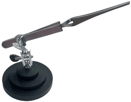 Third Hand Base w/Cross - Locking Tweezer And Round Base Jewelry Making Soldering - Universal Jewelers & Watch Tools Inc.