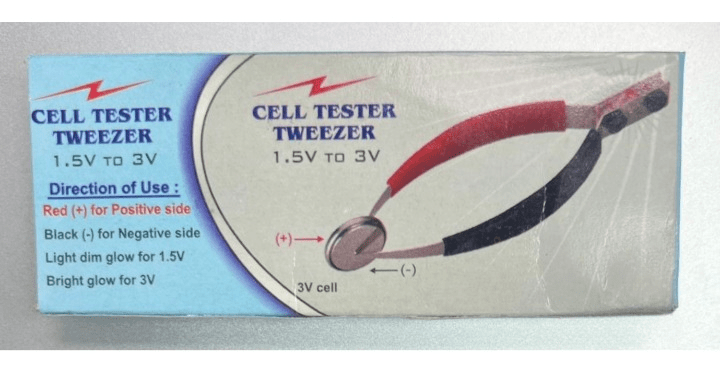 Cell or Battery Testing Tweezer Tester Checking Batteries Have Charge 1.5V & 3V - Universal Jewelers & Watch Tools Inc.