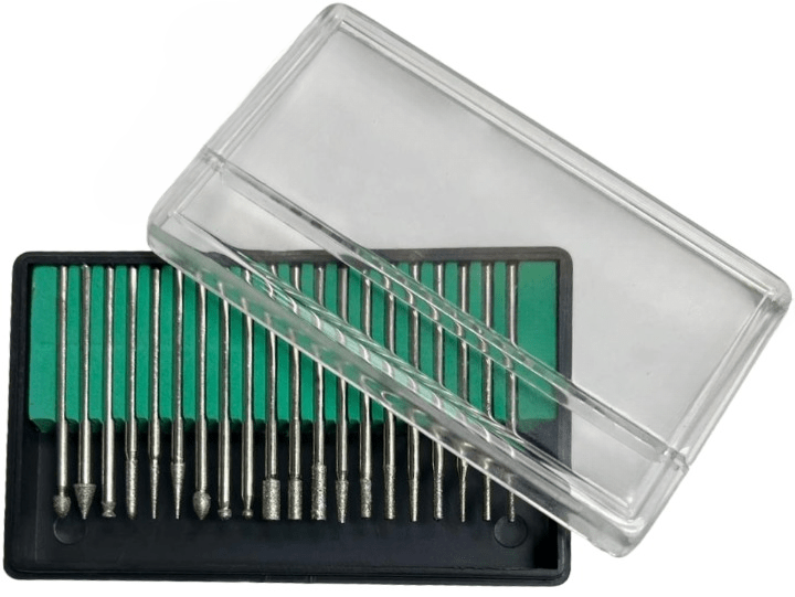 Diamond Burs Assortment of 20PCS Engraving Rotary Tool Drill Bit Kit - Universal Jewelers & Watch Tools Inc.