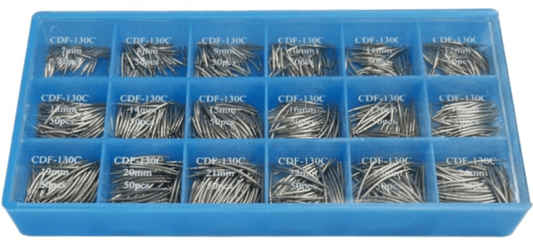 900PCS Spring Bar Assortment Extra Thin Double Flanged Curved Extra Thin - Universal Jewelers & Watch Tools Inc.