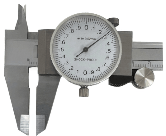 SHOCKPROOF DIAL 150/.02MM METRIC CALIPER STAINLESS Meter Tool - Universal Jewelers & Watch Tools Inc.