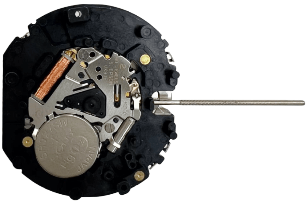Hattori VX9JE 3H 3 EYES Seiko Quartz Watch Movement Overall Height 6.2mm - Universal Jewelers & Watch Tools Inc.