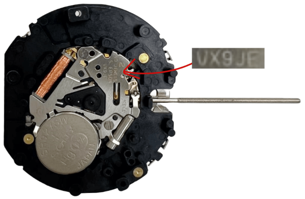 Hattori VX9JE 3H 3 EYES Seiko Quartz Watch Movement Overall Height 6.2mm - Universal Jewelers & Watch Tools Inc.
