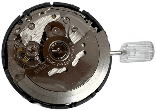 Hattori Automatic Watch Movement NH36 Day And Date At 3:00 Overall Height: 7.7mm - Universal Jewelers & Watch Tools Inc.