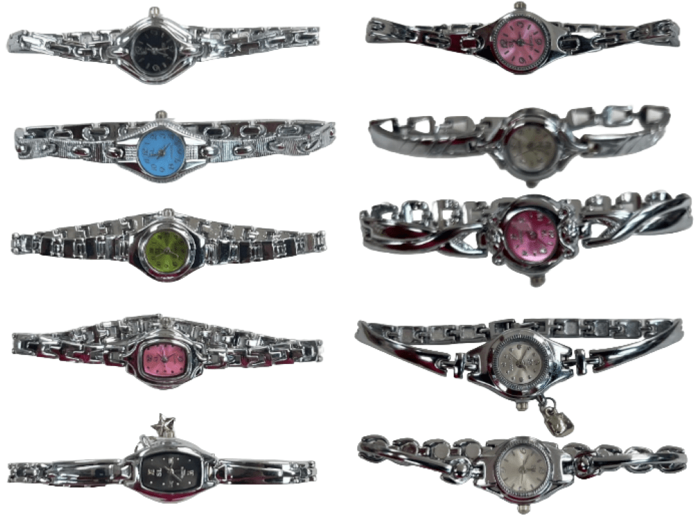 10pcs Set Women's Fashion Steel Band A14 Quartz Multi - Design Watch Bracelet - Universal Jewelers & Watch Tools Inc.