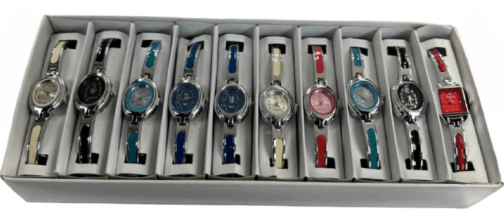 10pcs Set Women's Fashion Steel Band A06 Quartz Multi - Color Watch Bracelet - Universal Jewelers & Watch Tools Inc.