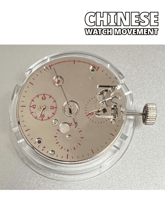Chinese Manual Winding Mechanical Chronograph Watch Movement ST1901 Overall Height 8.2mm - Universal Jewelers & Watch Tools Inc.