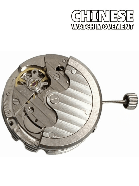 Chinese Automatic Mechanical Watch Movement ST1690 24GMT Chronograph 5Hands, 1 small hand at 6:00 Overall Height 8.7mm - Universal Jewelers & Watch Tools Inc.