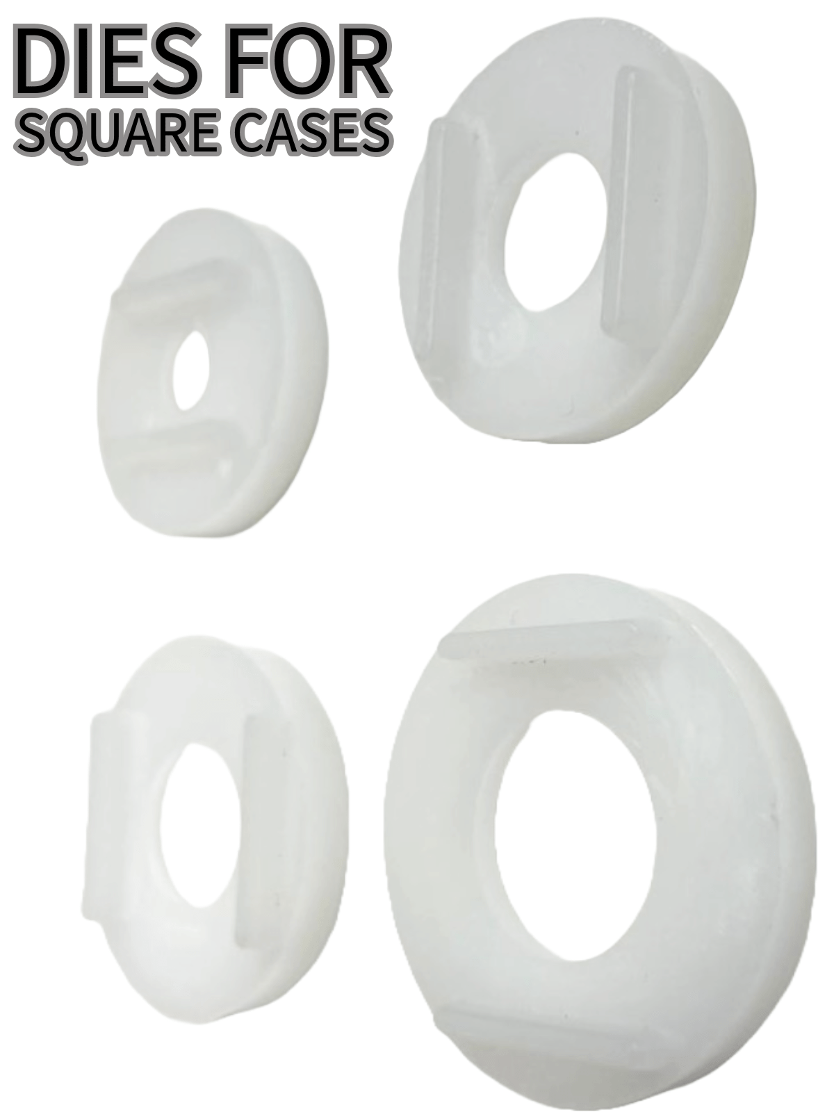 4PCS Watch Tool DIES for CASE & CRYSTAL PRESS Nylon For Square Cases - Universal Jewelers & Watch Tools Inc.