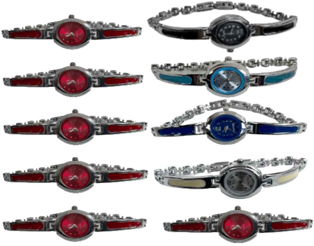 10pcs Set Women's Fashion Steel Band A09 Quartz Multi - Color Watch Bracelet - Universal Jewelers & Watch Tools Inc.