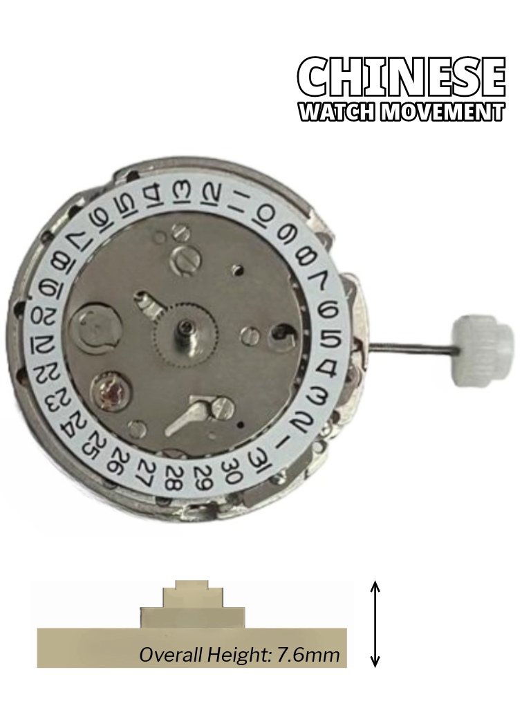 Automatic Watch Movement DG2813 3Hands Date at 3 00 Overall Height 7. Universal Jewelers Watch Tools Inc