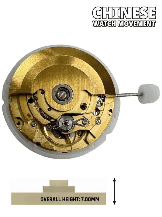 Automatic Watch Movement 6330, 3 HANDS, DAY at 12:00 & Date at 3:00 Overall Height 7.0mm - Universal Jewelers & Watch Tools Inc.