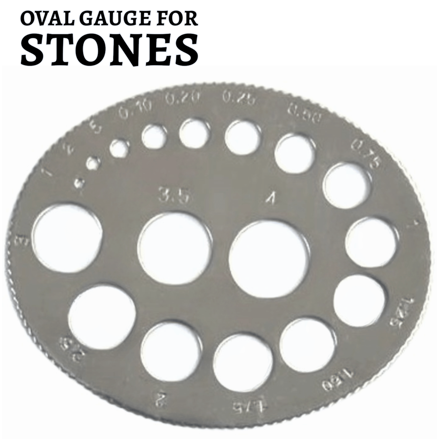Oval Gauge for Round Stones: Pocket - Sized Accuracy, Jewelers Tool - Universal Jewelers & Watch Tools Inc.