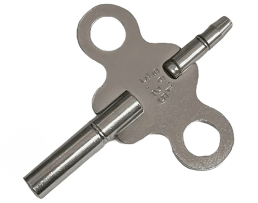 Double end Clock winding Key Size 4 Square Hole 3.25mm and 1.95mm - Universal Jewelers & Watch Tools Inc.