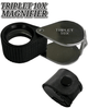Triplet Lens 10X Magnifier Loupe Folding Type Magnifying Glass Eyeglass - Universal Jewelers & Watch Tools Inc.