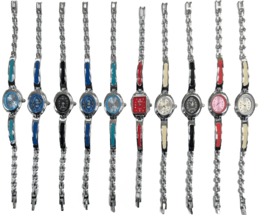 10pcs Set Women's Fashion Steel Band A06 Quartz Multi - Color Watch Bracelet - Universal Jewelers & Watch Tools Inc.