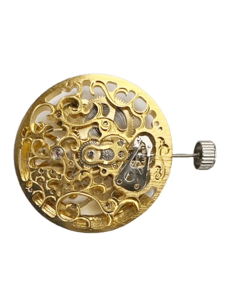 Automatic Skeleton Chinese Watch Movement G3262 3Hands Overall Height 7.5mm - Universal Jewelers & Watch Tools Inc.