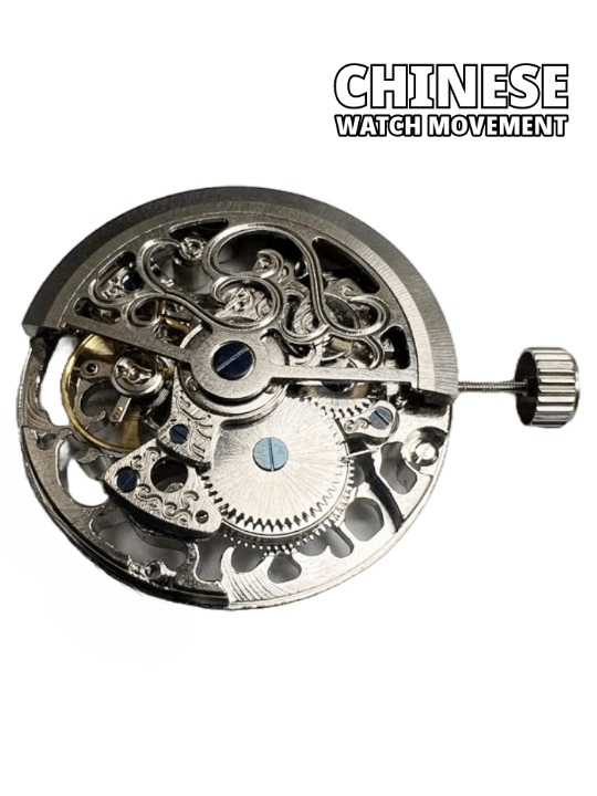 Automatic Skeleton Chinese Watch Movement G3261 3Hands Overall Height 7.5mm - Universal Jewelers & Watch Tools Inc.