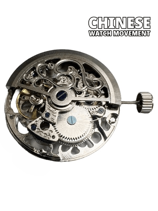 Automatic Skeleton Chinese Watch Movement G3261 3Hands Overall Height 7.5mm - Universal Jewelers & Watch Tools Inc.