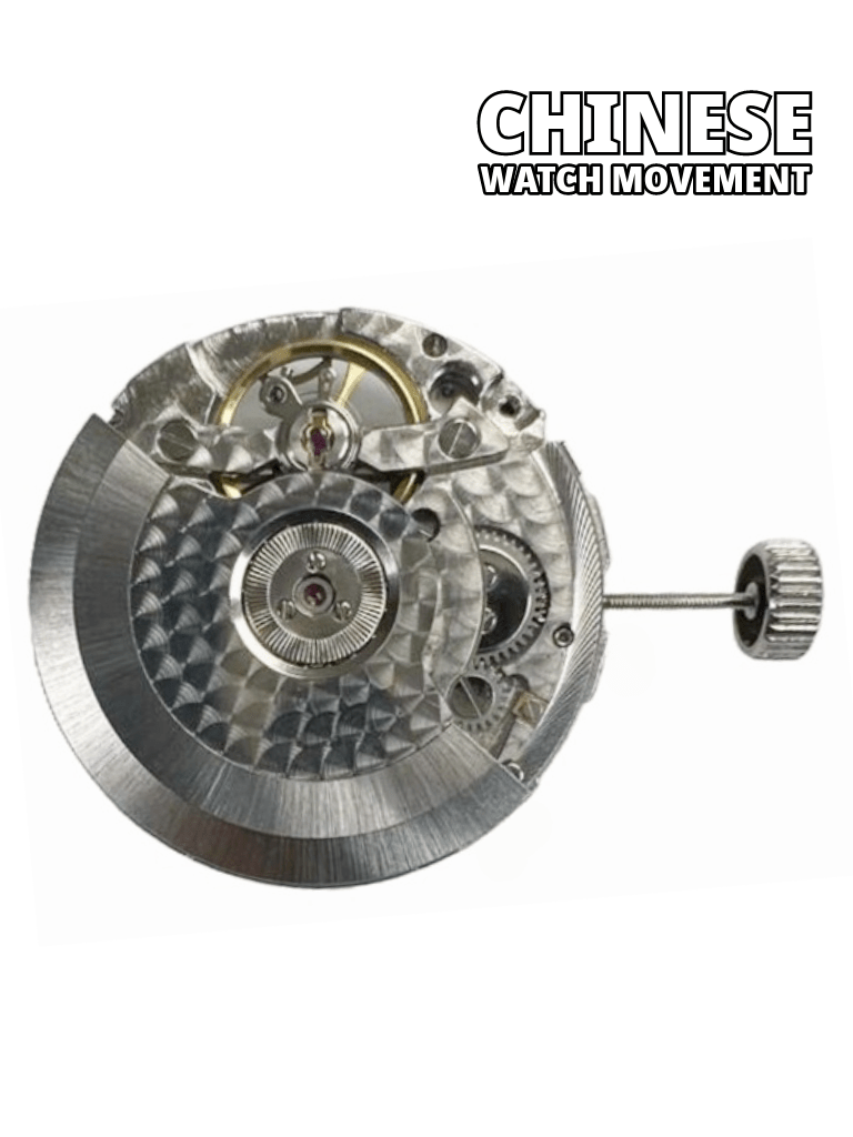 Chinese Watch Movement Automatic Day Fly Back TY2504 3H, 2Eyes Date At 9:30 Overall Height 9.1mm - Universal Jewelers & Watch Tools Inc.