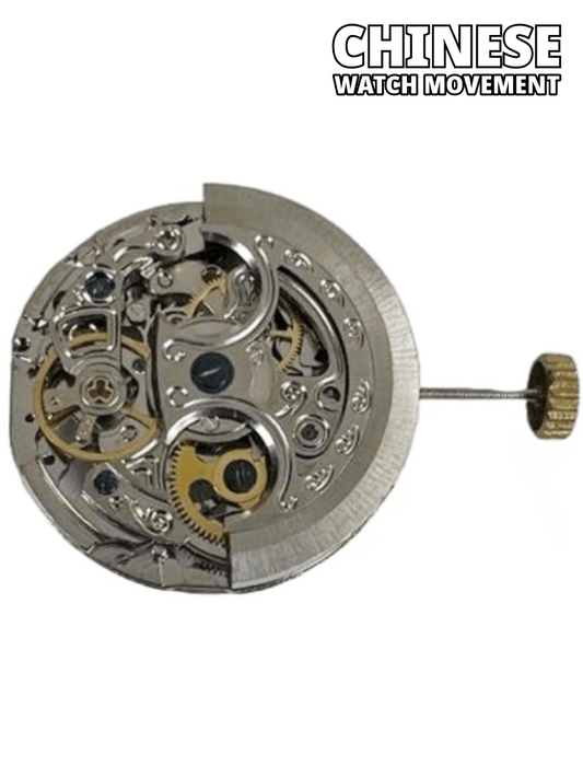 Multi - Function Automatic SKELETON Watch Movement 2196, 3 HANDS Overall Height 8.2mm - Universal Jewelers & Watch Tools Inc.