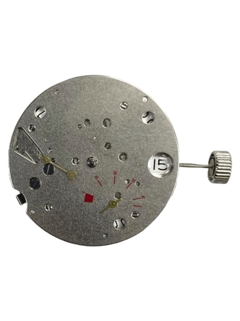 Chinese Automatic Mechanical Watch Movement TY2530 2Hand 2EYES Date at 3:00 Overall Height 8.9mm - Universal Jewelers & Watch Tools Inc.