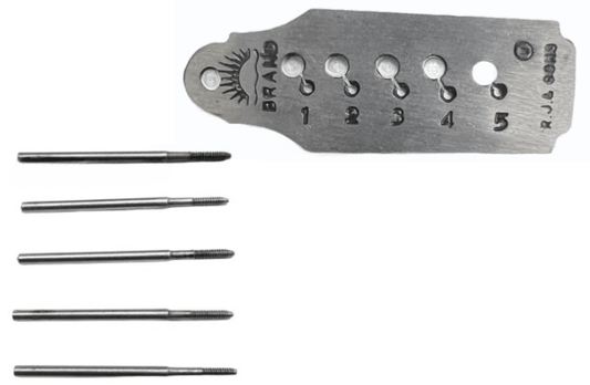 Screwplate with 5 Tap Holes Set (Number 1 to 5), Jewelry Making - Universal Jewelers & Watch Tools Inc.