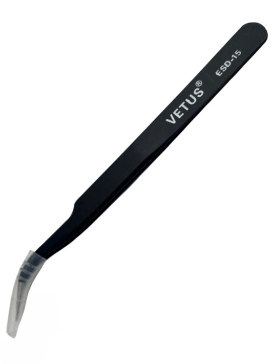 Stainless Steel Tweezer 4 1/2 Inch with Curved Tips - Universal Jewelers & Watch Tools Inc.