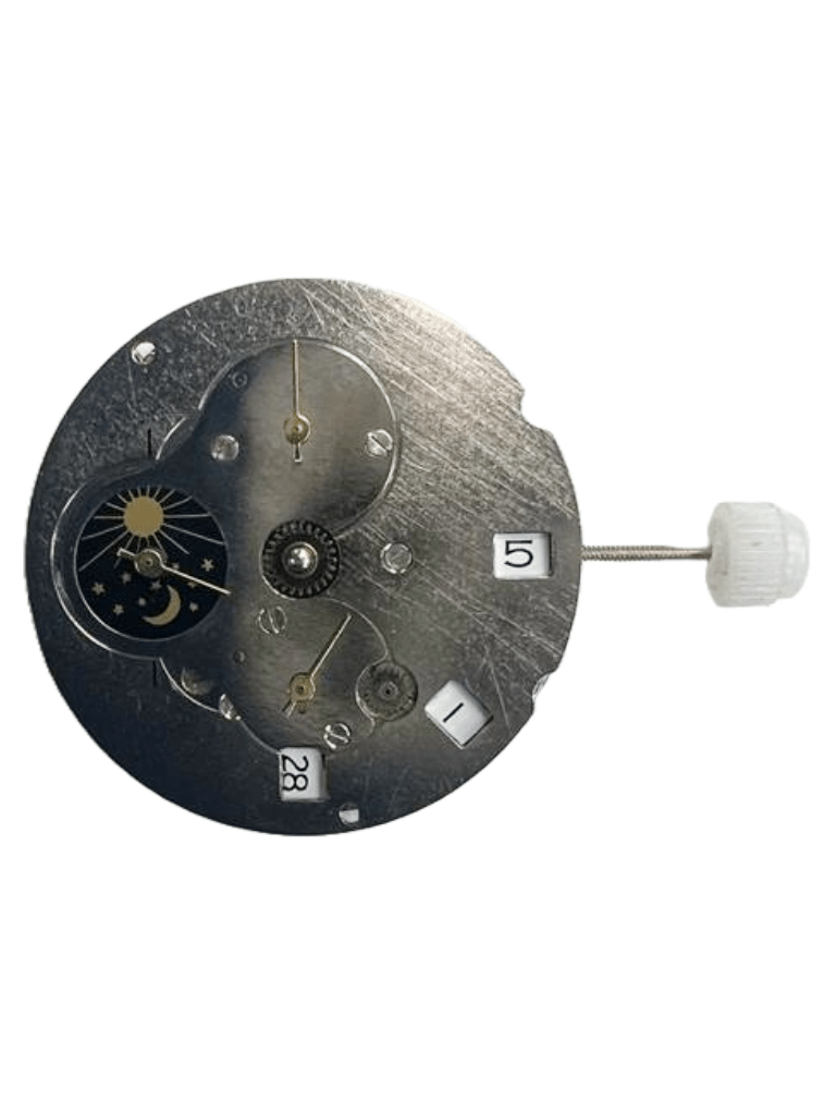 Chinese Automatic Mechanical Watch Movement DG - 3806EB - 3D BIG MINUTE Hand Date at 3:00 Overall Height 7.2mm - Universal Jewelers & Watch Tools Inc.
