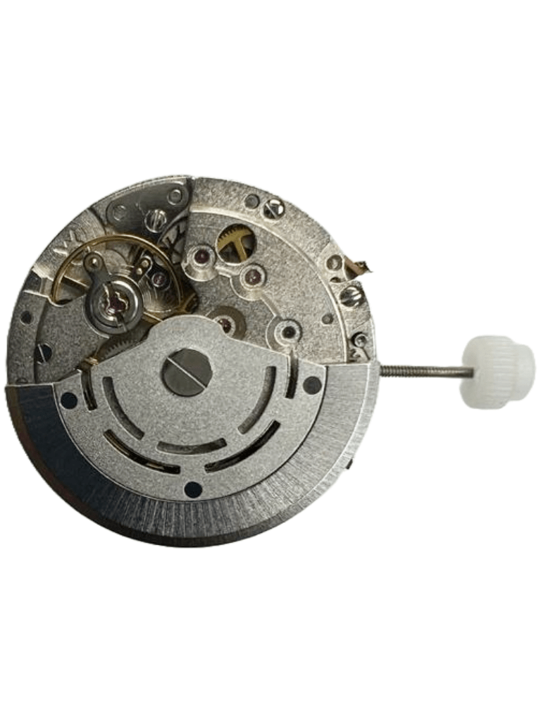 Chinese Automatic Watch Movement DG3836 - 4.5D 3Hands, 3Eyes, Date at 4:30, Dual time Overall Height 8.0mm - Universal Jewelers & Watch Tools Inc.