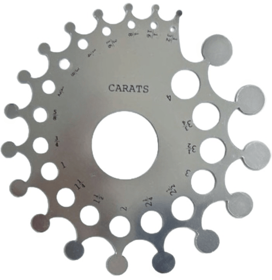 Millimeter Gauge for Measuring Millimeters, Carats, Diamond Size & Weight Gauge - Universal Jewelers & Watch Tools Inc.