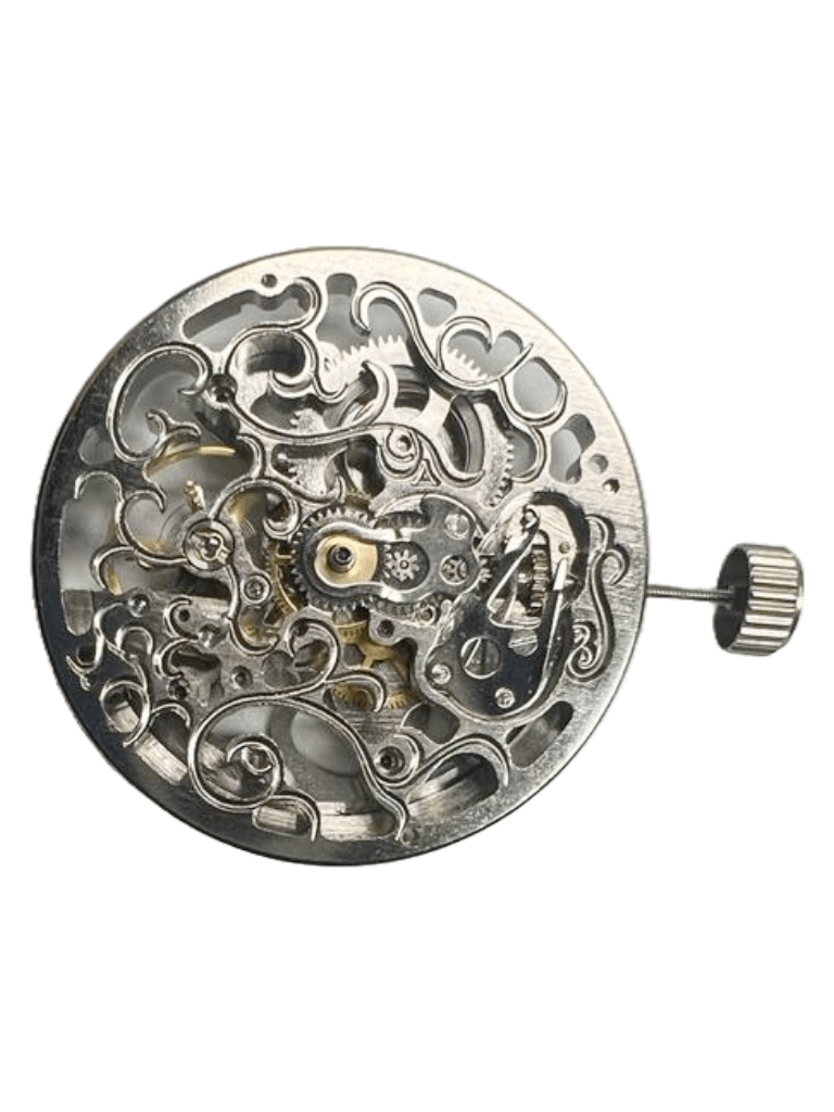 Automatic Skeleton Chinese Watch Movement G3261 3Hands Overall Height 7.5mm - Universal Jewelers & Watch Tools Inc.