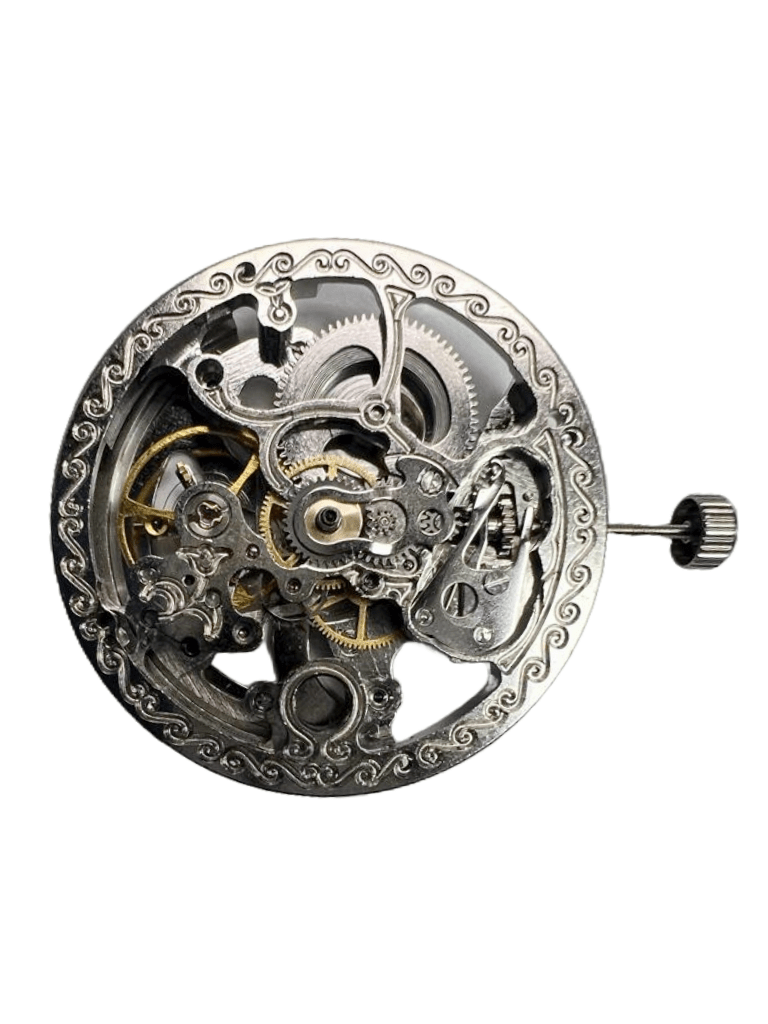 Automatic Skeleton Chinese Watch Movement G3211 3Hands Overall Height 7.6mm - Universal Jewelers & Watch Tools Inc.