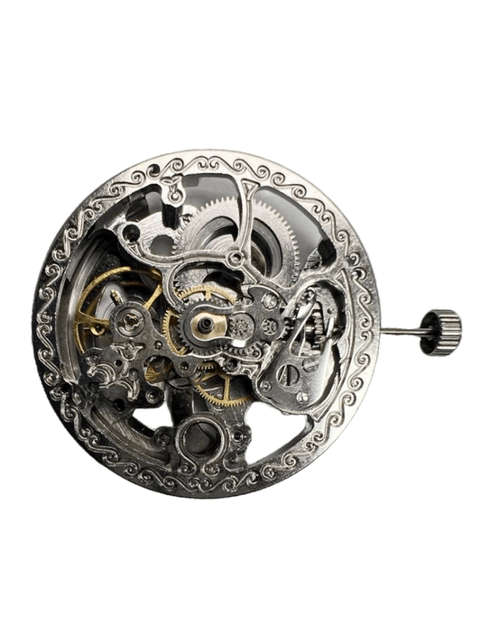 Automatic Skeleton Chinese Watch Movement G3211 3Hands Overall Height 7.6mm - Universal Jewelers & Watch Tools Inc.