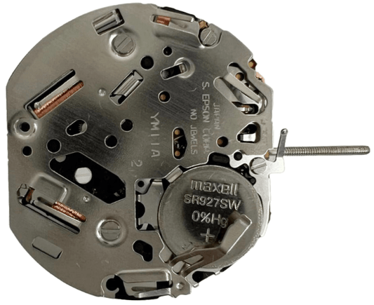 Hattori YM11 Chrono 3H, 3 EYES Seiko Quartz Watch Overall Height: 5.6mm - Universal Jewelers & Watch Tools Inc.