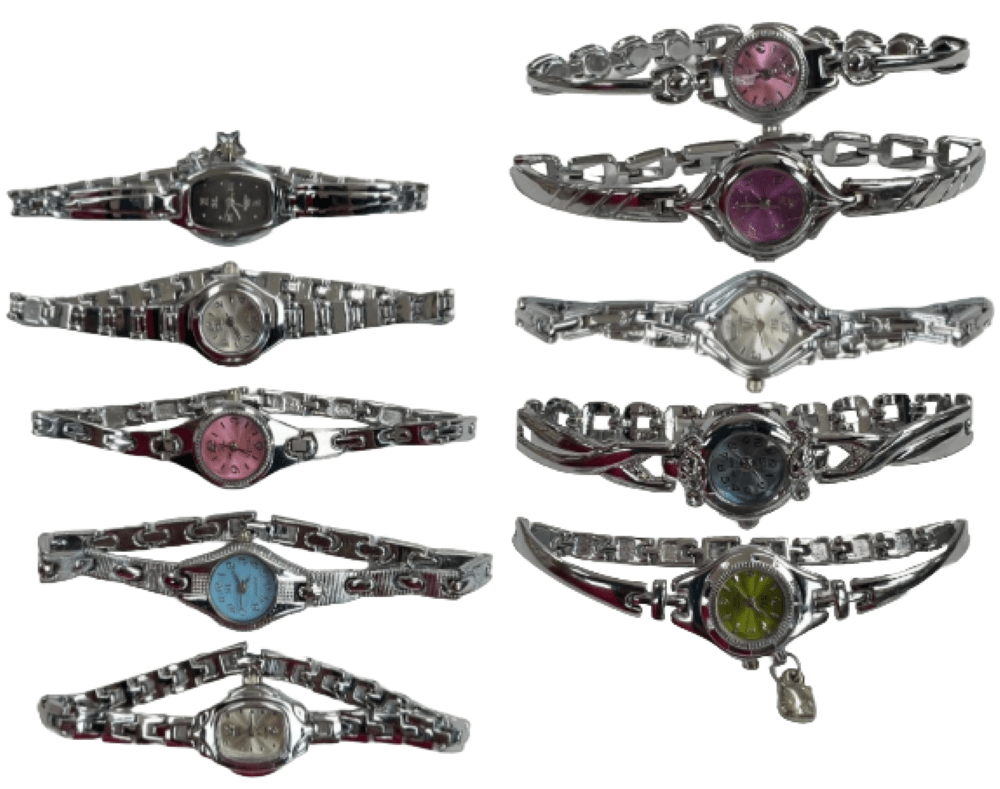 10pcs Set Women's Fashion Steel Band A14 Quartz Multi - Design Watch Bracelet - Universal Jewelers & Watch Tools Inc.