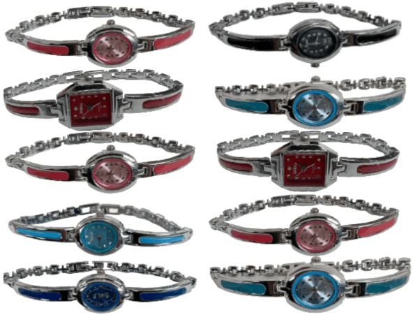 10pcs Set Women's Fashion Steel Band A08 Quartz Multi - Color Watch Bracelet - Universal Jewelers & Watch Tools Inc.