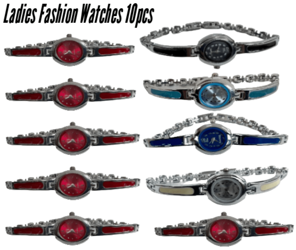 10pcs Set Women's Fashion Steel Band A09 Quartz Multi - Color Watch Bracelet - Universal Jewelers & Watch Tools Inc.