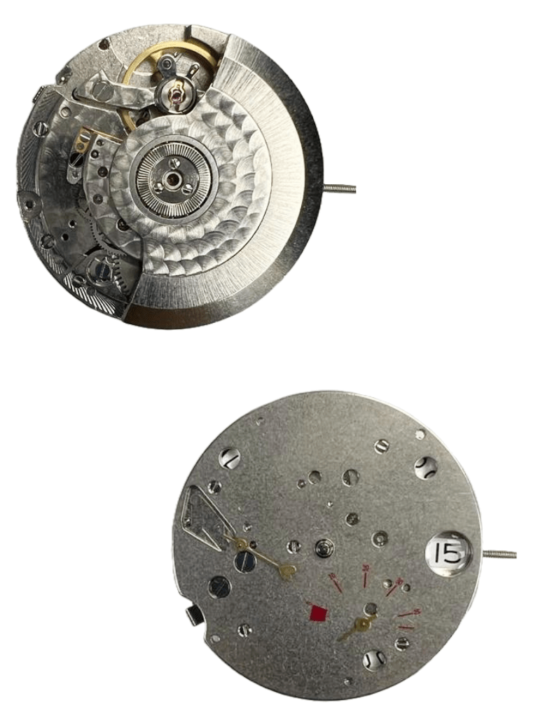 Chinese Automatic Mechanical Watch Movement TY2530 2Hand 2EYES Date at 3:00 Overall Height 8.9mm - Universal Jewelers & Watch Tools Inc.