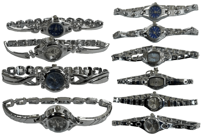 10pcs Set Women's Fashion Steel Band A10 Quartz Multi - Design Watch Bracelet - Universal Jewelers & Watch Tools Inc.