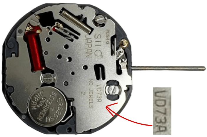 Hattori VD73 2H 2 Eyes Seiko Quartz Watch Movement Overall Height 4.9mm - Universal Jewelers & Watch Tools Inc.