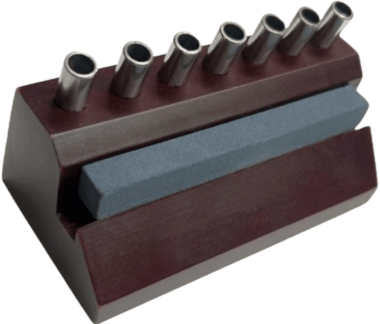 Hardwood Screwdriver Stand Tool with Sharpening Stone - Universal Jewelers & Watch Tools Inc.