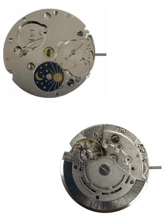 Chinese Automatic Watch Movement DG3836B 3Hands,Sun/Moon, Overall Height 8.0mm - Universal Jewelers & Watch Tools Inc.