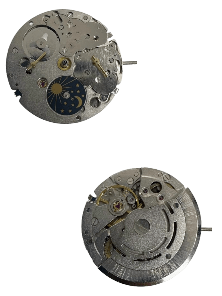 Chinese Automatic Watch Movement DG3847B 3Hands, 4Eyes, Sun/Moon, Overall Height 8.0mm - Universal Jewelers & Watch Tools Inc.