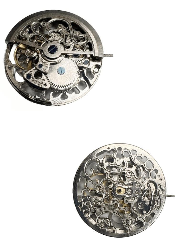 Automatic Skeleton Chinese Watch Movement G3261 3Hands Overall Height 7.5mm - Universal Jewelers & Watch Tools Inc.