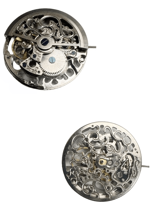 Automatic Skeleton Chinese Watch Movement G3261 3Hands Overall Height 7.5mm - Universal Jewelers & Watch Tools Inc.