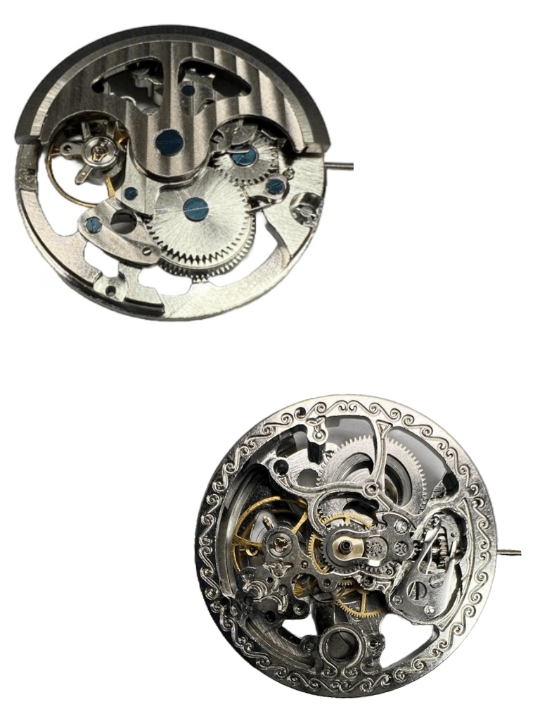 Automatic Skeleton Chinese Watch Movement G3211 3Hands Overall Height 7.6mm - Universal Jewelers & Watch Tools Inc.