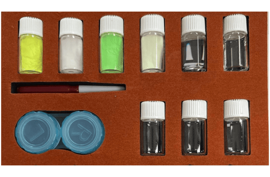 Professional Watch Luminous Fluorescent Powder Kit 4 Colors, 5pcs Mixing Liquid - Universal Jewelers & Watch Tools Inc.