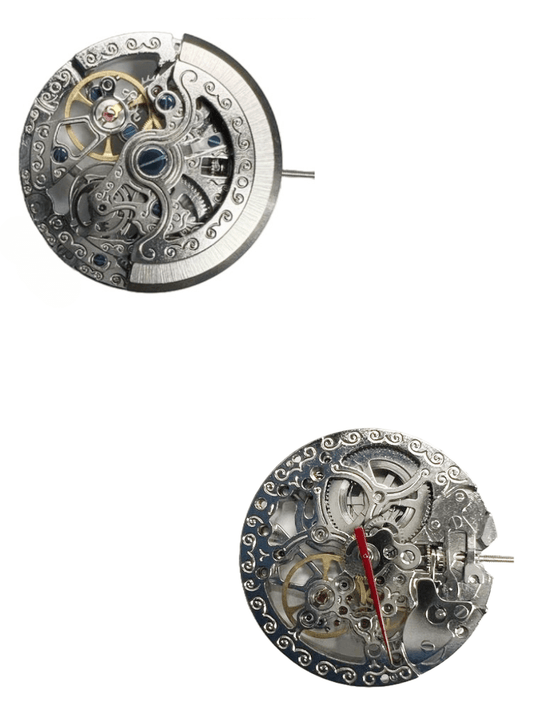Chinese Watch Movement Automatic Skeleton Mechanical TY2807 3Hands Overall Height 7.8mm - Universal Jewelers & Watch Tools Inc.